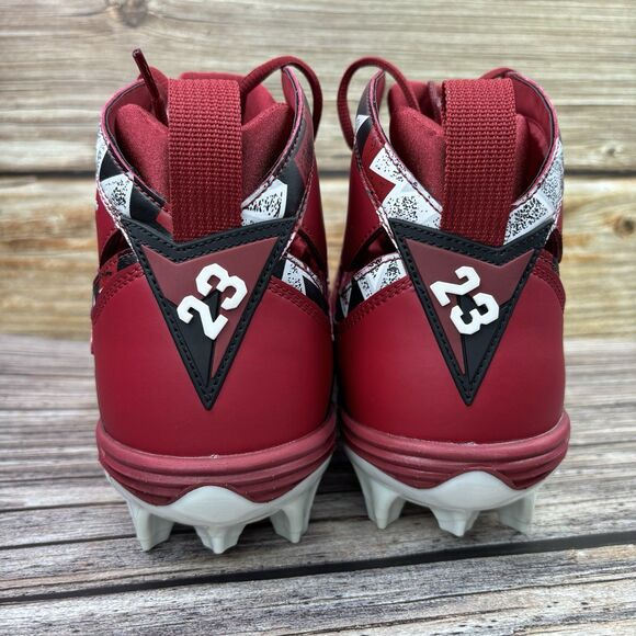 Size 14 Nike Jordan 7 Force Savage PE Oklahoma Football Cleats Red DV7324-661 OU main image 4